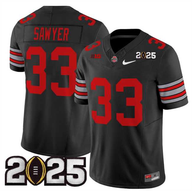 Men's Ohio State Buckeyes #33 Jack Sawyer Black 2025 CFP Final Patch F.U.S.E. Vapor Limited Stitched Football Jersey,We sell and wholesale Men's Ohio State Buckeyes #33 Jack Sawyer Black 2025 CFP Final Patch F.U.S.E. Vapor Limited Stitched Football Jersey on line form chian!